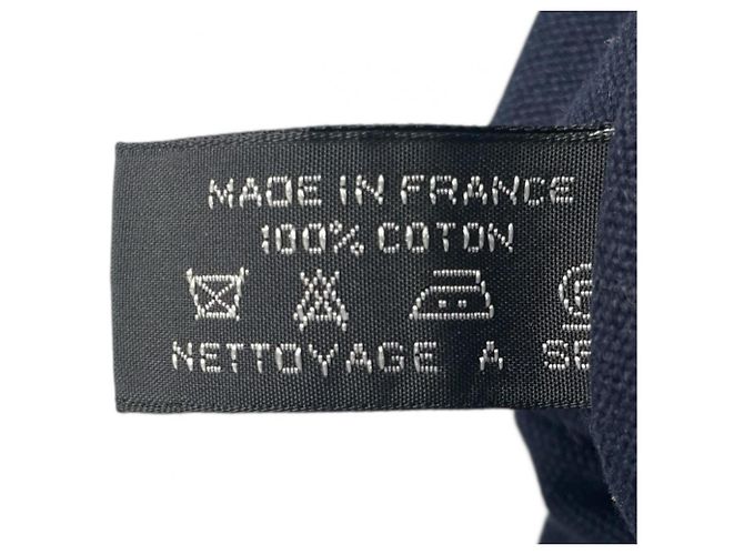 Hermès Tote Bag aus navy Canvas Marineblau - Ansicht 12