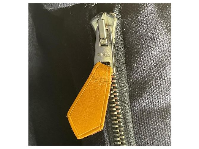 Hermès Tote Bag aus navy Canvas Marineblau - Ansicht 13