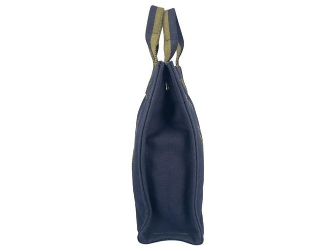 Hermès Tote Bag aus navy Canvas Marineblau - Ansicht 3