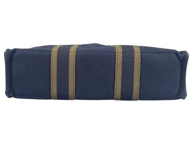 Hermès Tote Bag aus navy Canvas Marineblau - Ansicht 4