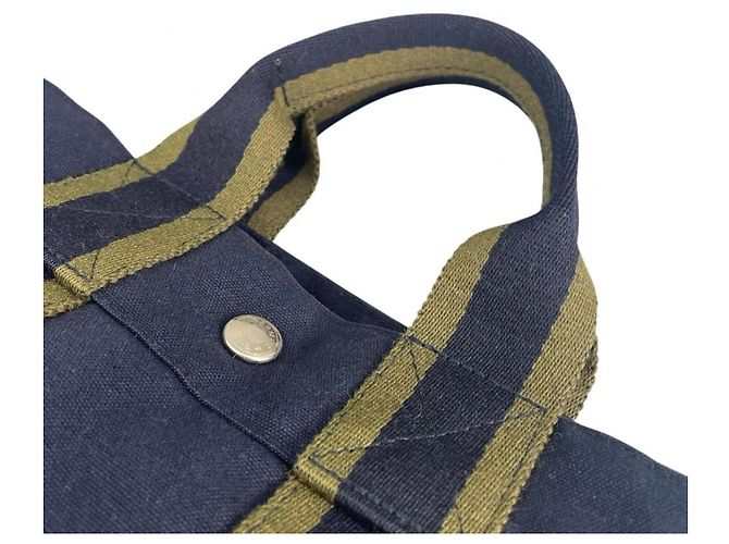 Hermès Tote Bag aus navy Canvas Marineblau - Ansicht 5