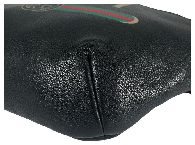 Borsa a tracolla in pelle nera Gucci Nero - vista 11