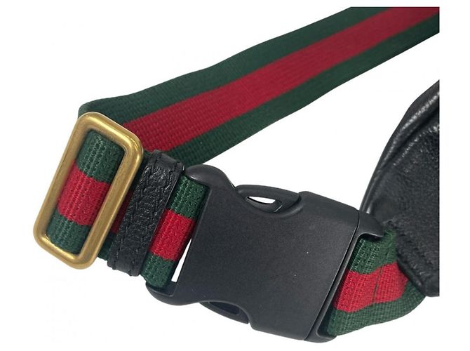 Borsa a tracolla in pelle nera Gucci Nero - vista 13