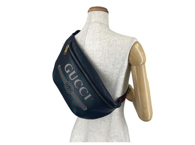 Borsa a tracolla in pelle nera Gucci Nero - vista 15