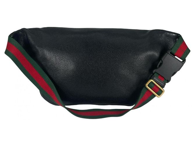 Borsa a tracolla in pelle nera Gucci Nero - vista 3