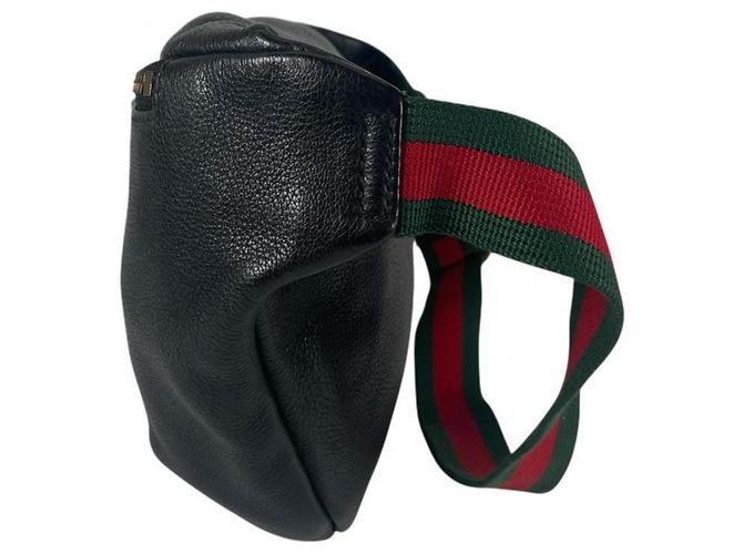 Borsa a tracolla in pelle nera Gucci Nero - vista 4