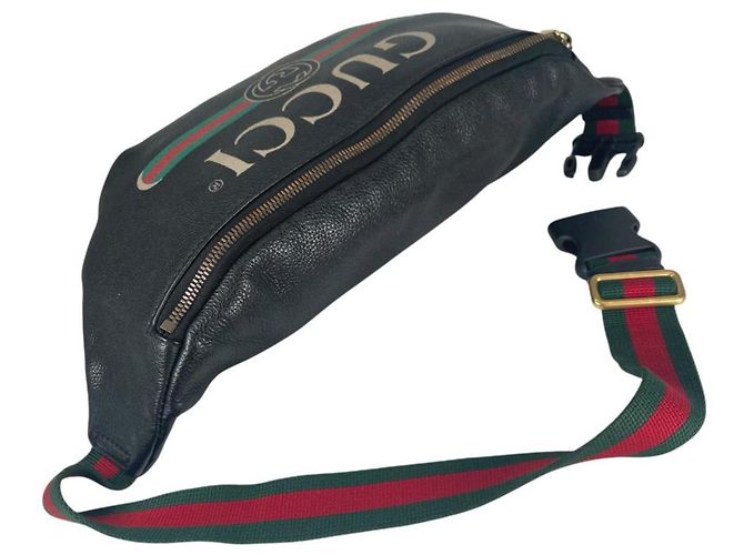Borsa a tracolla in pelle nera Gucci Nero - vista 6