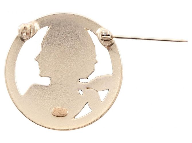 Broche Chanel Mademoiselle Coco Mark Dourado - vista 2