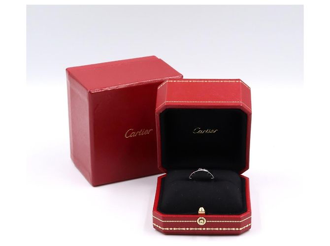 Anello in oro bianco 18K Cartier Lanières Argento - vista 8