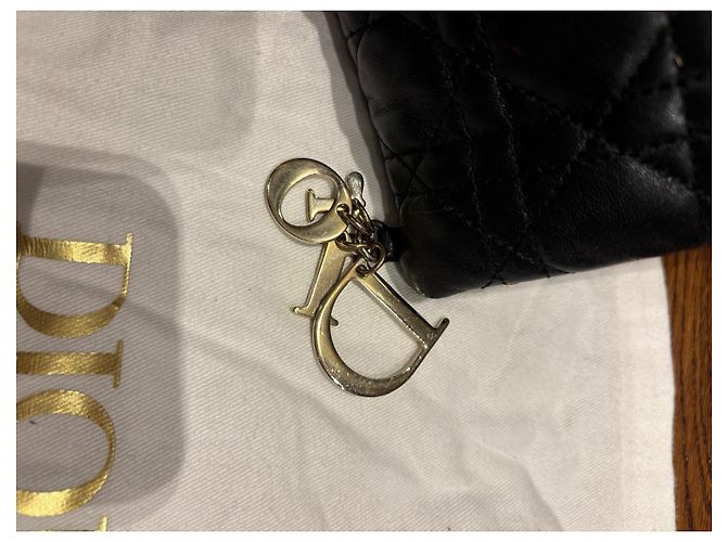 Pochette in pelle Cannage Christian Dior Nero - vista 10