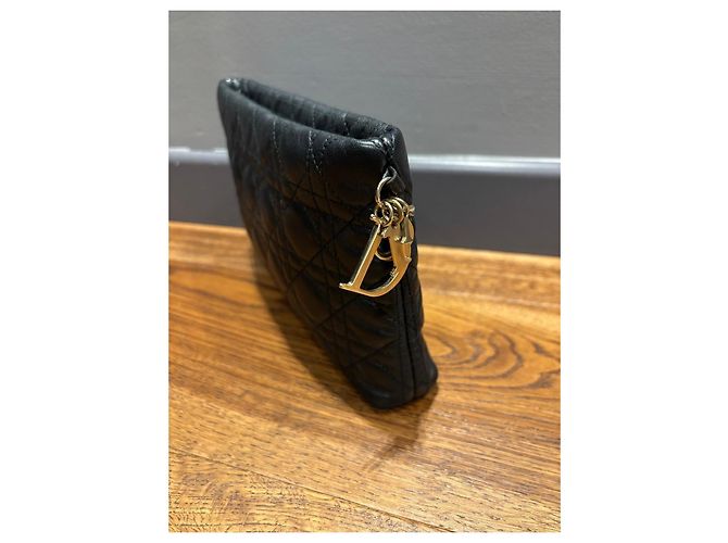 Pochette in pelle Cannage Christian Dior Nero - vista 11