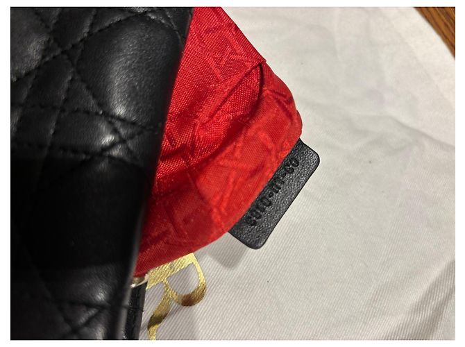 Pochette in pelle Cannage Christian Dior Nero - vista 12