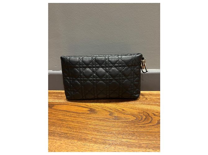 Pochette in pelle Cannage Christian Dior Nero - vista 2