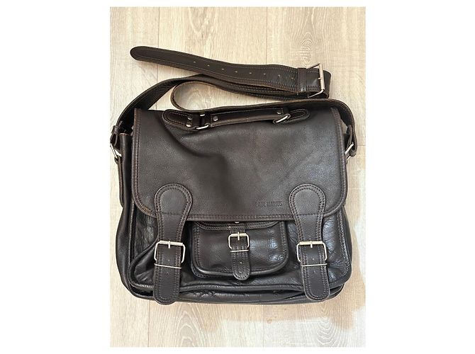 Autre Marque Borsa a spalla in pelle marrone Paul Marius - vista 2