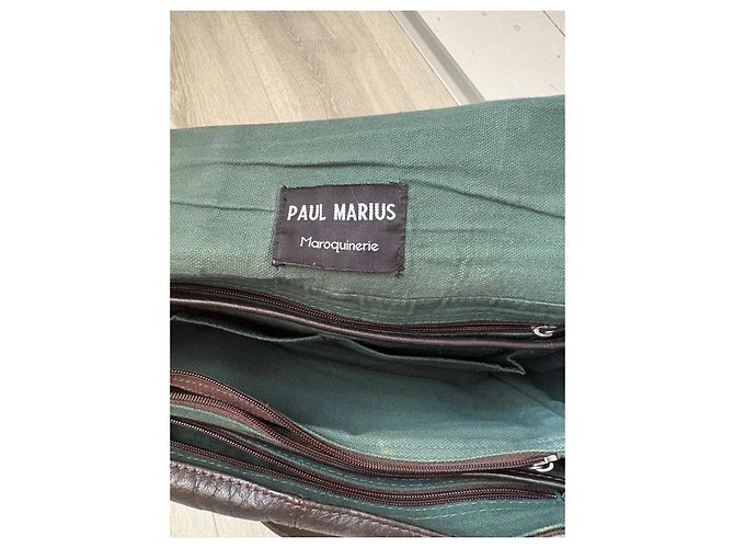 Autre Marque Borsa a spalla in pelle marrone Paul Marius - vista 4