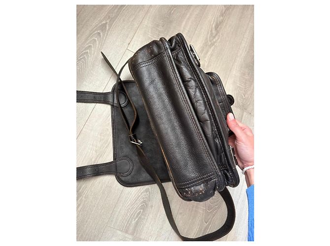 Autre Marque Borsa a spalla in pelle marrone Paul Marius - vista 7