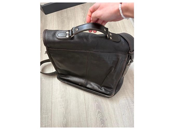 Autre Marque Borsa a spalla in pelle marrone Paul Marius - vista 8