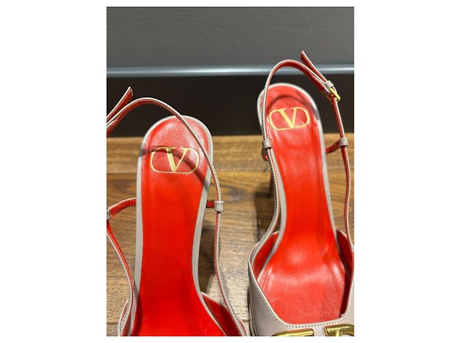 Pumps Slingback VLogo Valentino Garavani Beige - vista 6