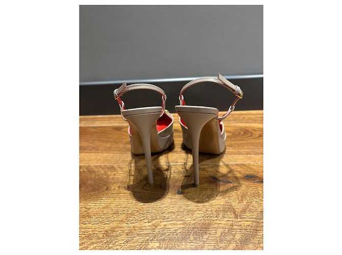 Pumps Slingback VLogo Valentino Garavani Beige - vista 7