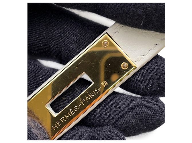 Hermès Jypsiere Mini Handtasche Weiß - Ansicht 14