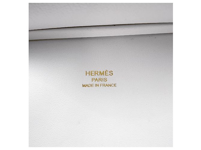 Hermès Jypsiere Mini Handtasche Weiß - Ansicht 15