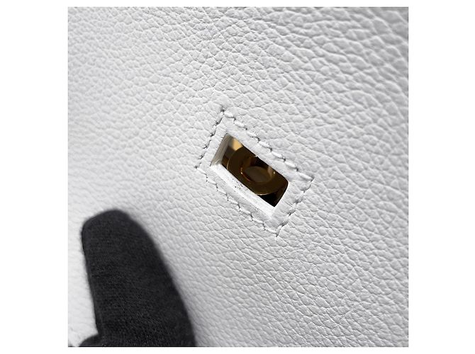 Hermès Jypsiere Mini Handtasche Weiß - Ansicht 8