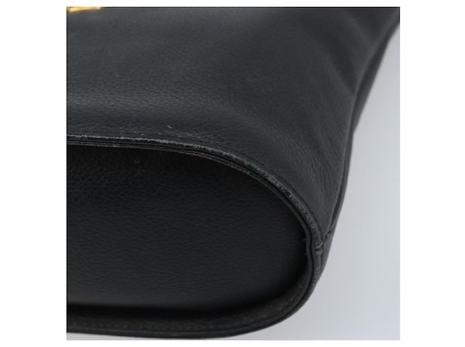 SAINT LAURENT Borsa a mano in pelle nera dorata Auth 174481 Nero D'oro - vista 10