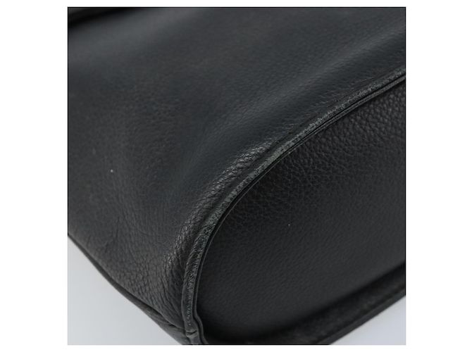 SAINT LAURENT Borsa a mano in pelle nera dorata Auth 174481 Nero D'oro - vista 11