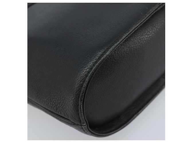 SAINT LAURENT Borsa a mano in pelle nera dorata Auth 174481 Nero D'oro - vista 13