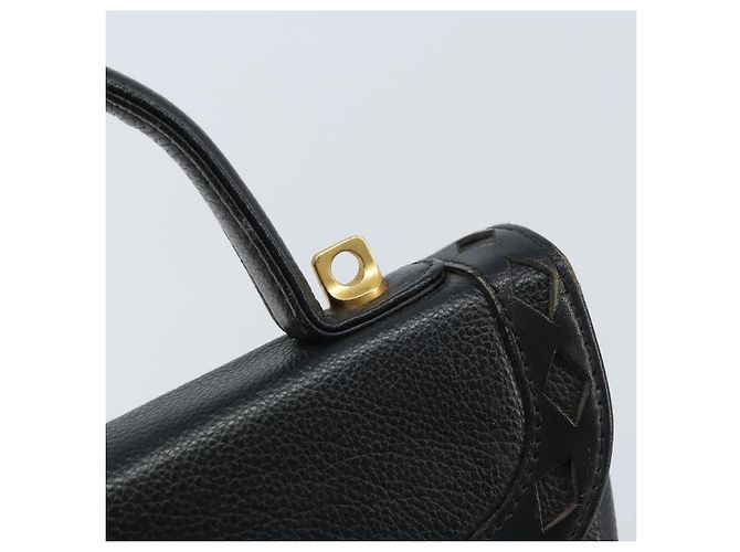 SAINT LAURENT Borsa a mano in pelle nera dorata Auth 174481 Nero D'oro - vista 14