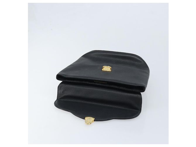SAINT LAURENT Borsa a mano in pelle nera dorata Auth 174481 Nero D'oro - vista 16
