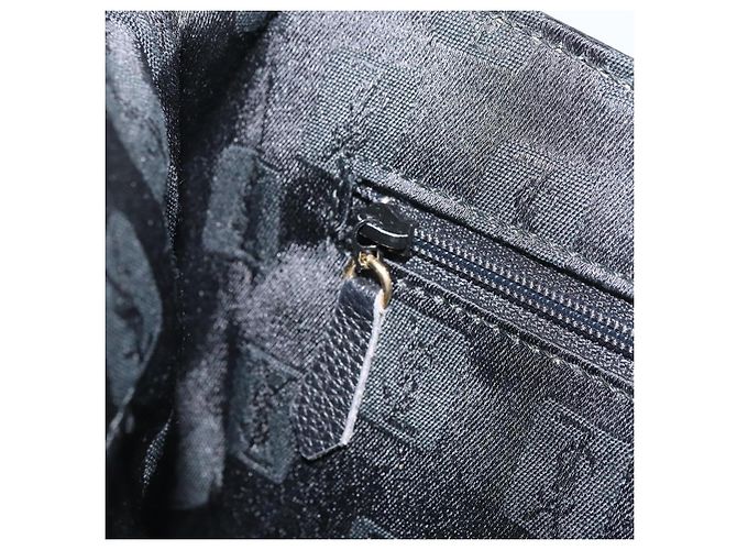 SAINT LAURENT Borsa a mano in pelle nera dorata Auth 174481 Nero D'oro - vista 21