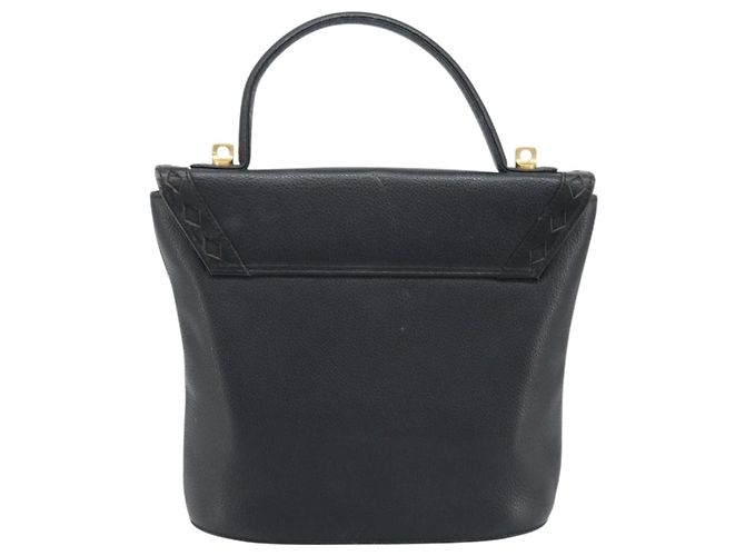 SAINT LAURENT Borsa a mano in pelle nera dorata Auth 174481 Nero D'oro - vista 3