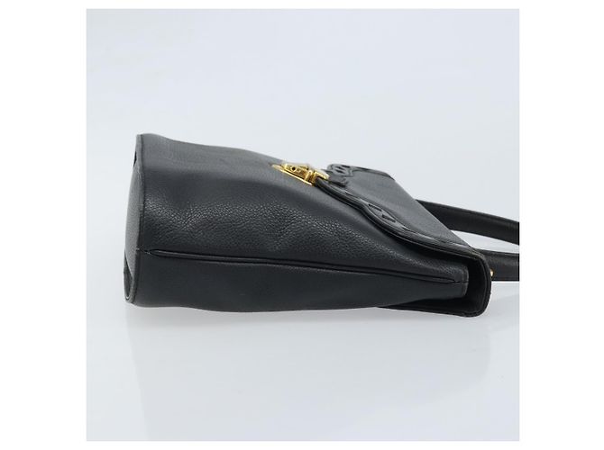 SAINT LAURENT Borsa a mano in pelle nera dorata Auth 174481 Nero D'oro - vista 4