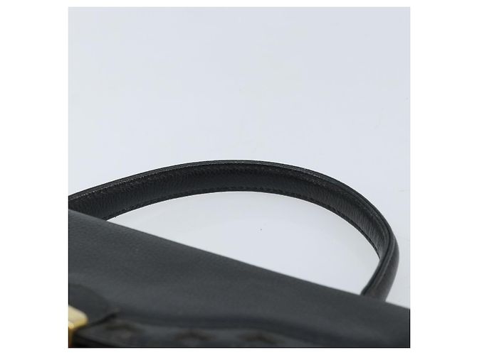 SAINT LAURENT Borsa a mano in pelle nera dorata Auth 174481 Nero D'oro - vista 8