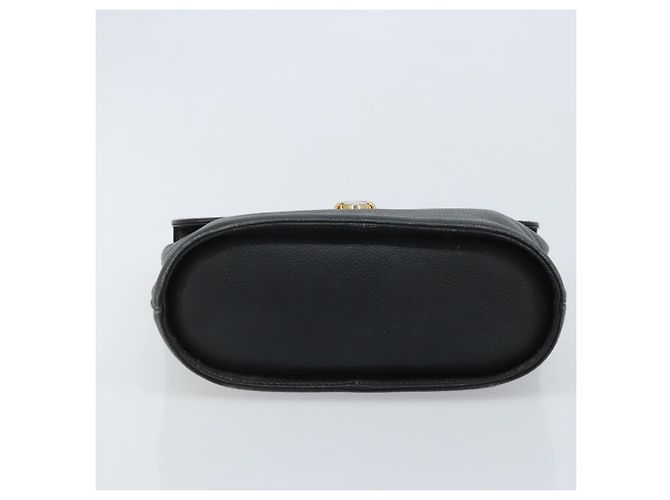 SAINT LAURENT Borsa a mano in pelle nera dorata Auth 174481 Nero D'oro - vista 9