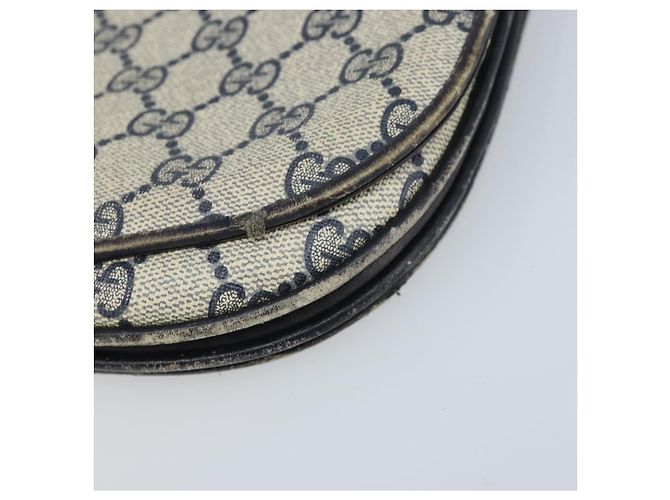 Gucci Borsa a Spalla GG Supreme PVC Navy Gold Auth ka3065 D'oro Blu navy - vista 10