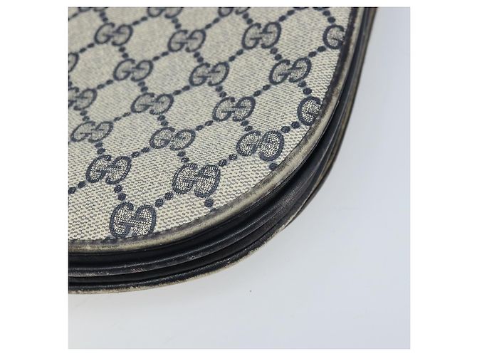 Gucci Borsa a Spalla GG Supreme PVC Navy Gold Auth ka3065 D'oro Blu navy - vista 12