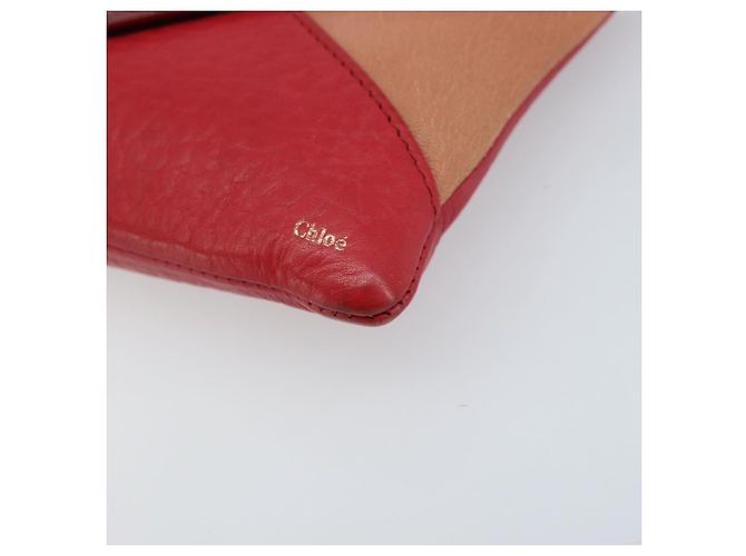 Chloé Borsa a Spalla Chloe in Pelle Rossa e Oro Auth mr2151 Rosso D'oro - vista 10