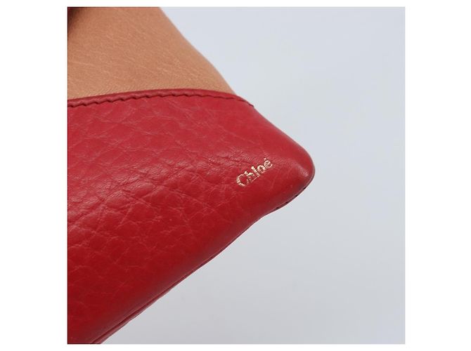 Chloé Borsa a Spalla Chloe in Pelle Rossa e Oro Auth mr2151 Rosso D'oro - vista 14