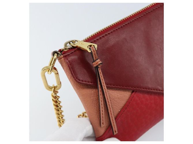 Chloé Borsa a Spalla Chloe in Pelle Rossa e Oro Auth mr2151 Rosso D'oro - vista 15