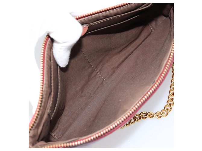 Chloé Borsa a Spalla Chloe in Pelle Rossa e Oro Auth mr2151 Rosso D'oro - vista 17