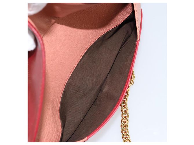 Chloé Borsa a Spalla Chloe in Pelle Rossa e Oro Auth mr2151 Rosso D'oro - vista 21