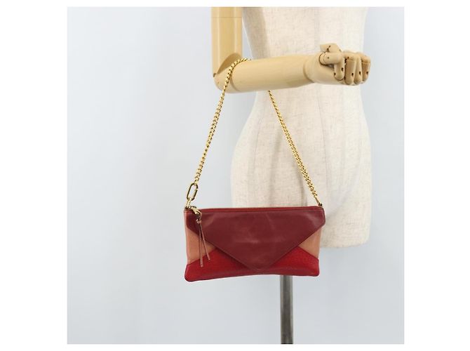 Chloé Borsa a Spalla Chloe in Pelle Rossa e Oro Auth mr2151 Rosso D'oro - vista 22