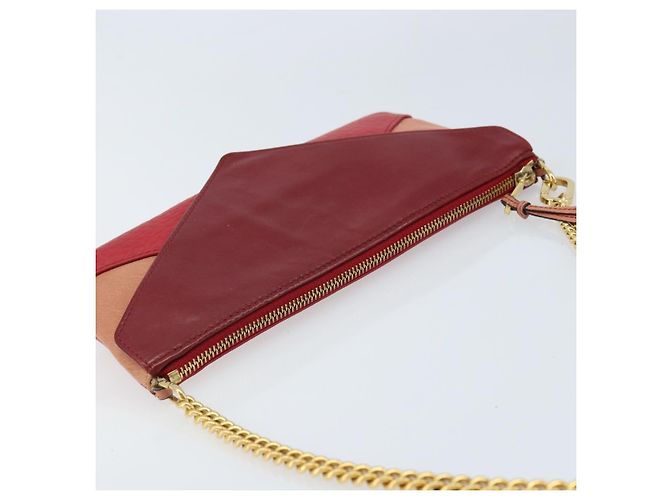 Chloé Borsa a Spalla Chloe in Pelle Rossa e Oro Auth mr2151 Rosso D'oro - vista 6