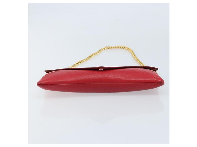 Chloé Borsa a Spalla Chloe in Pelle Rossa e Oro Auth mr2151 Rosso D'oro - vista 9