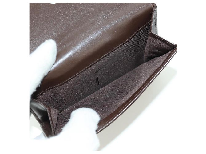 FENDI Zucca Canvas Trifold Wallet Black Brown Auth am11005V - view 20