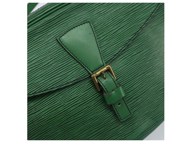 LOUIS VUITTON Borsa a Spalla Epi Jeune Fille MM Verde M52154 LV Auth ARZ443 - vista 14