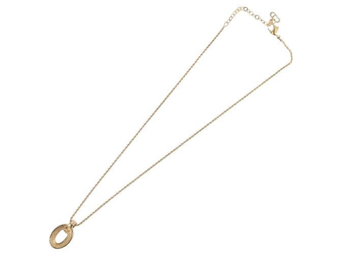 Collana Christian Dior metallo tono oro Auth BA11410 - vista 10
