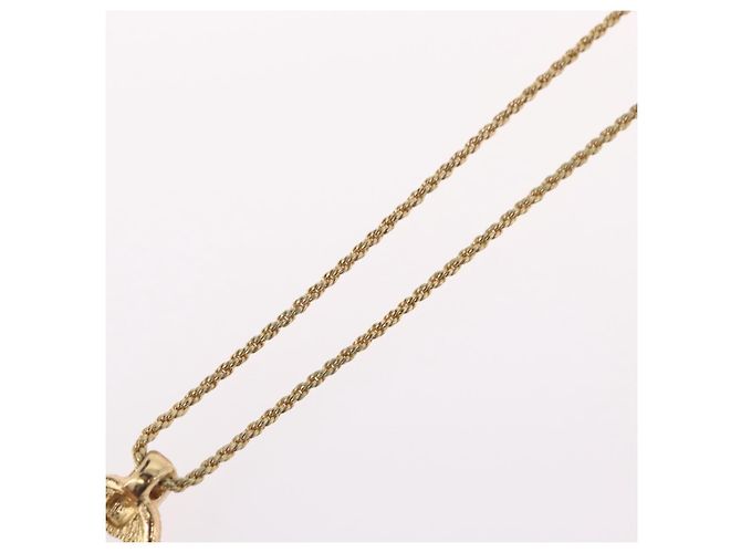 Collana Christian Dior metallo tono oro Auth BA11410 - vista 12